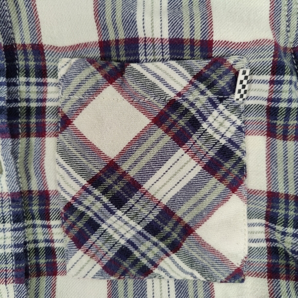 Vans Plaid Flannel Button Up Size Small - Picture 2 of 7